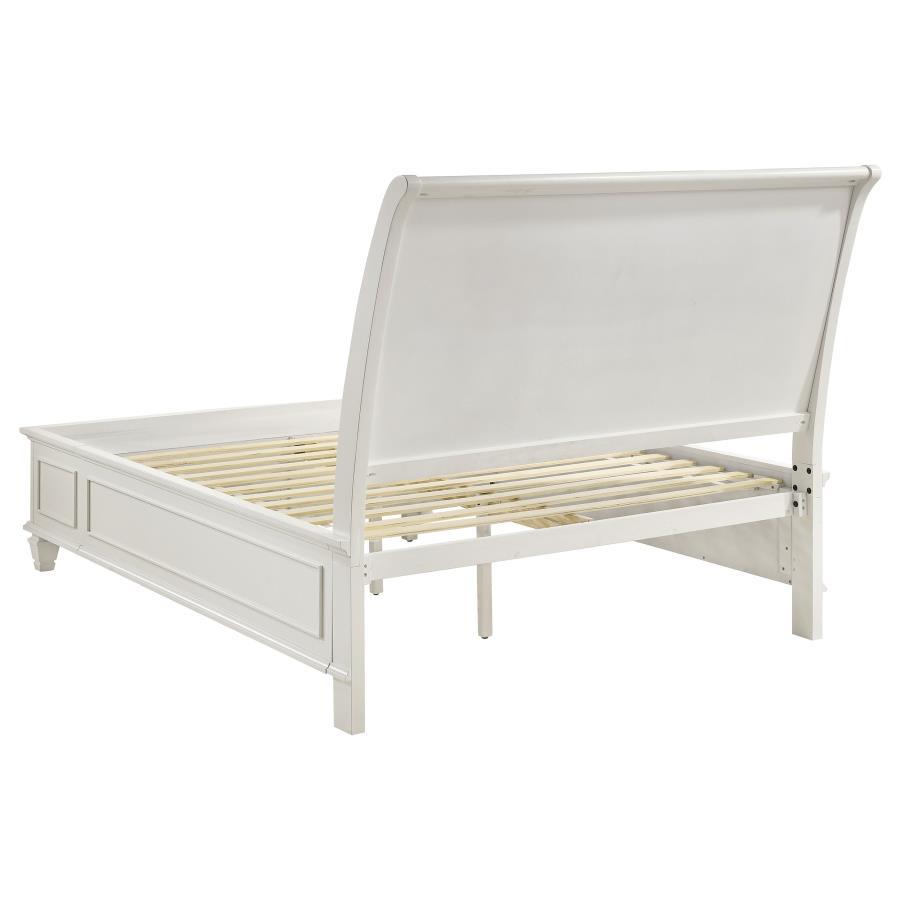Sandy Beach - Storage Sleigh Bed White