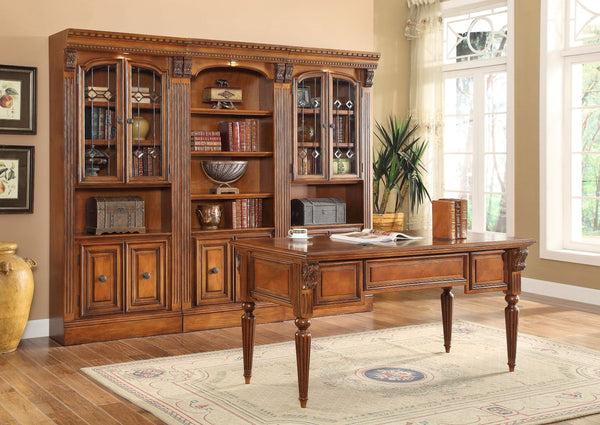 Huntington - Writing Desk - Antique Vintage Pecan