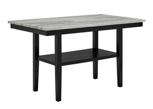 Marbel - 6 Piece Dining Room Set - Dove / Black