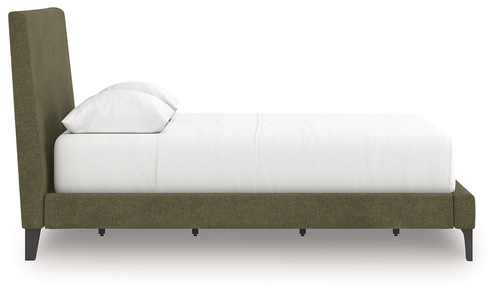 Chirason - Upholstered Bed With Roll Slats Green