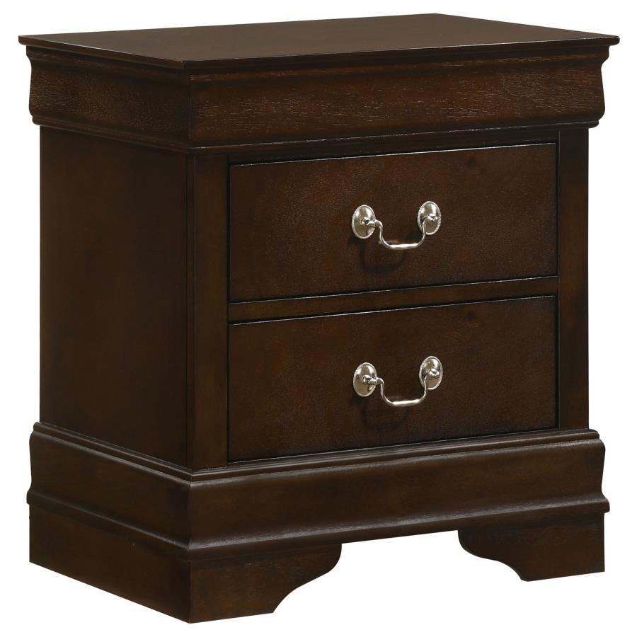Louis Philippe - Two-drawer Nightstand Dark Brown