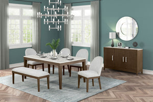 Essence - 54" Round Dining Table With Marble Top