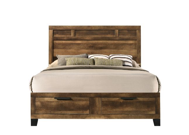 Morales - Storage Bed Rustic Oak Queen