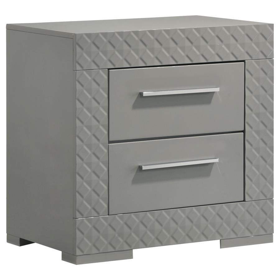 Ives - Gloss Bedroom Set Gray