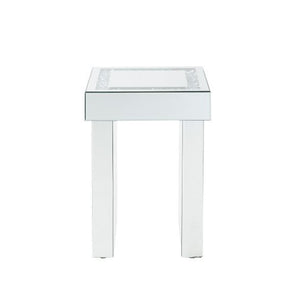 Noralie - 16" End Table With Faux Diamonds - Mirrored