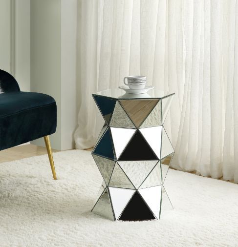 Meria - Pedestal - Mirrored - 20"