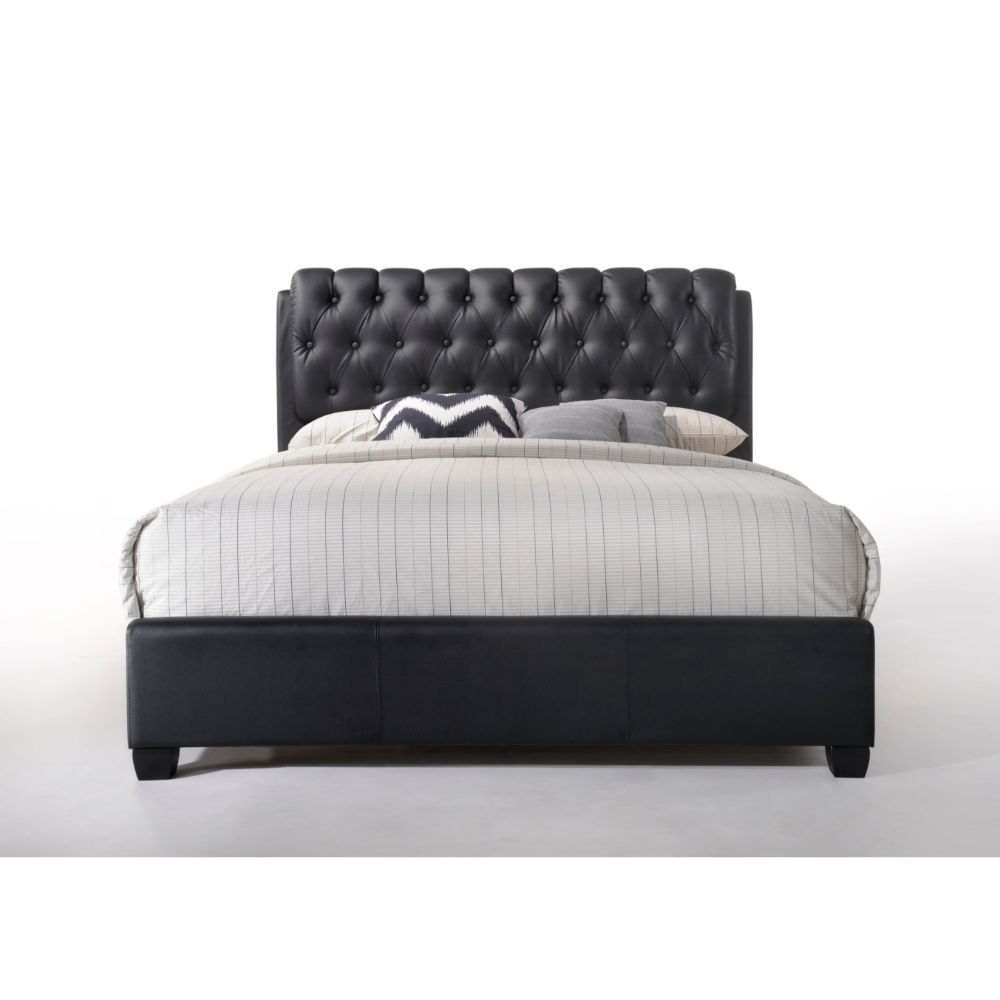 Ireland II - Bed (Button Tufted) Black King