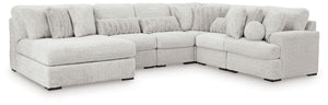 Cuddle Plush - Sectional White 6 Pc. Sectional With Armless Chaise And RAF Corner Chair
