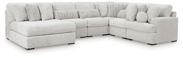 Cuddle Plush - Sectional White 6 Pc. Sectional With Armless Chaise And RAF Corner Chair