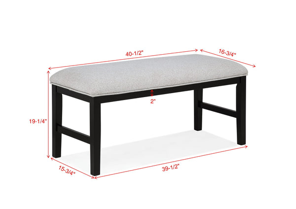 Sebastian - Bench - Black / Gray