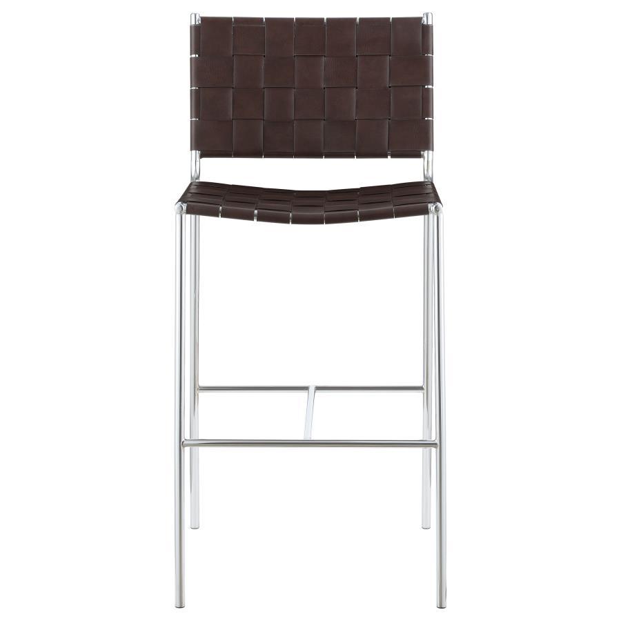Adelaide - Upholstered Height Stool Dark Brown Bar Height (28"-30")