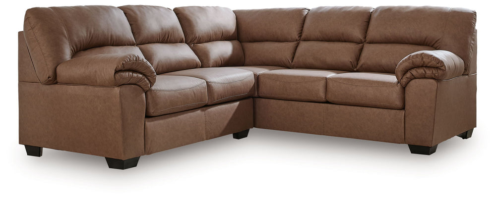 WillowBend - Sectional Light Brown 2 Pc. Left Arm Facing Loveseat Sectional