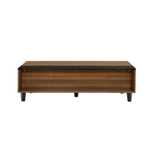 Avala - Coffee Table With Lift Top - Walnut & Black