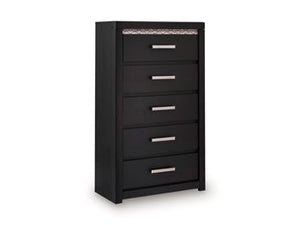 Shoralli - Five Drawer Chest - Black