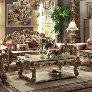 Vendome - Coffee Table Gold Patina 58"W x 40"D x 21"H