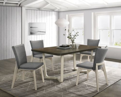 Biloxi - Rectangular Dining Set Dark Gray 5 Pc. Table, 4 Chairs