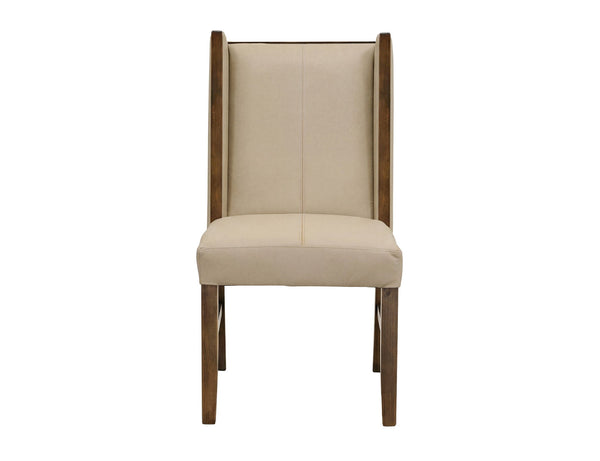 Silver - Upholstered Chair (Set of 2) - Ivory / Brown