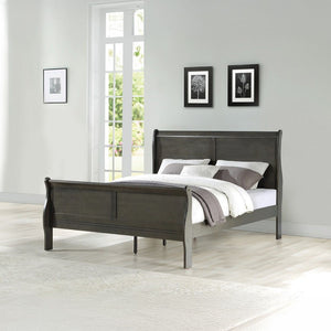 Louis Philippe - Bed Dark Gray King