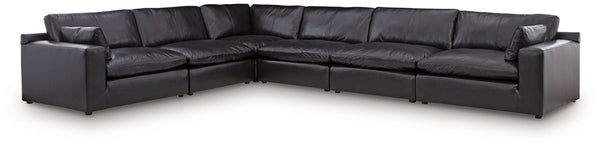 Emilia - Sectional Black 6 Pc. Sectional