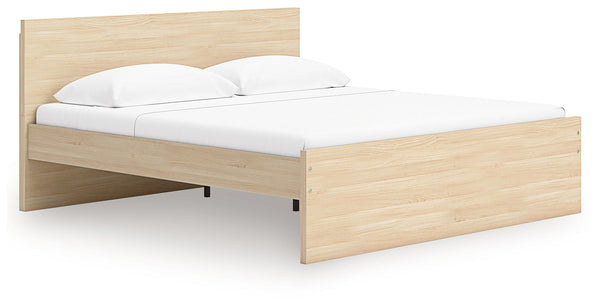 Onita - Panel Platform Bed Light Brown Queen