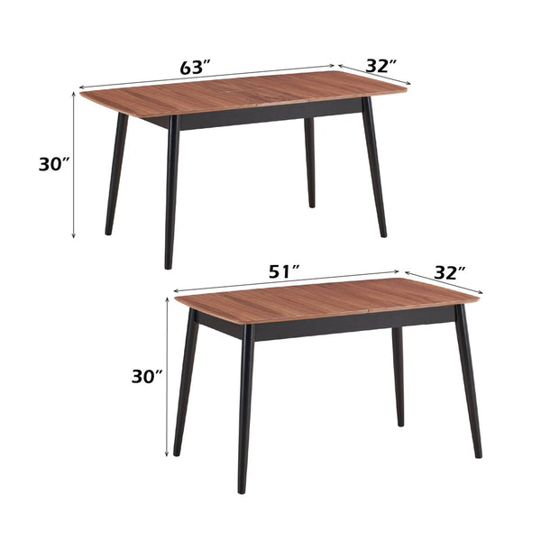 Lanae - Dining Table - Natural & Black