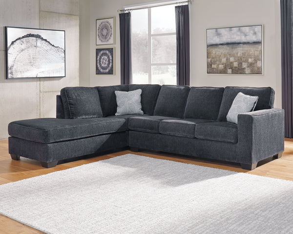Altari - Sleeper Sectional Dark Gray 2 Pc. Left Arm Facing Chaise Sleeper Sectional