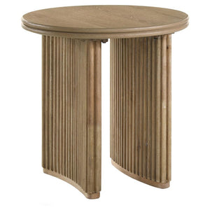 Adina - Round Wood Table Light Brown End Tables