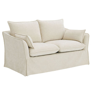 Shane - Loveseat With 2 Pillows - Beige Linen