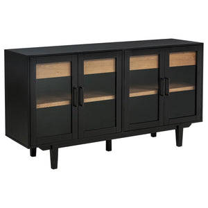 Middleton - 4-Door Sideboard Server With Dual Drawers Black