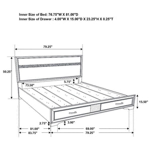 Miranda - Storage Wood Panel Bed