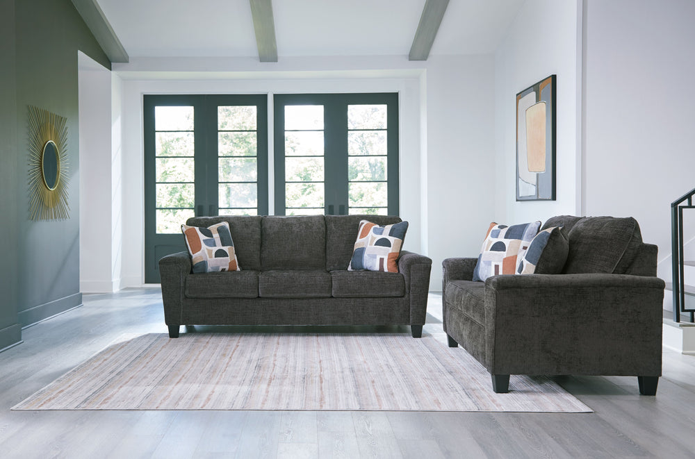 Erinslane - Living Room Set Black 2 Pc. Chair, Ottoman