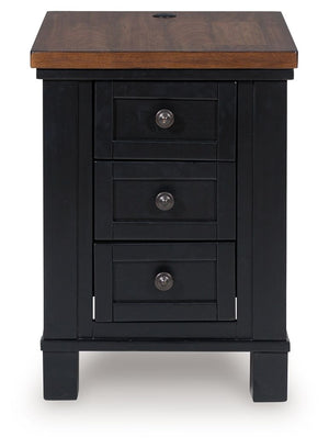 Wildenauer - Chair Side End Table - Brown / Black