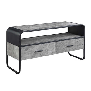 Raziela - TV Stand Black 2 Drawers