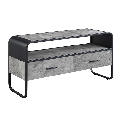 Raziela - TV Stand Black 2 Drawers