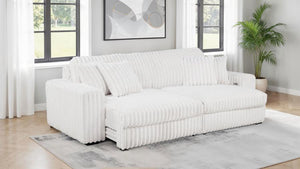 Jacana - Corduroy Upholstered Dual Power Chaise Sofa