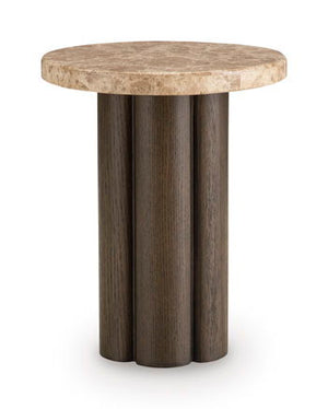 Darimore - Chair Side End Table - Burnished Brown