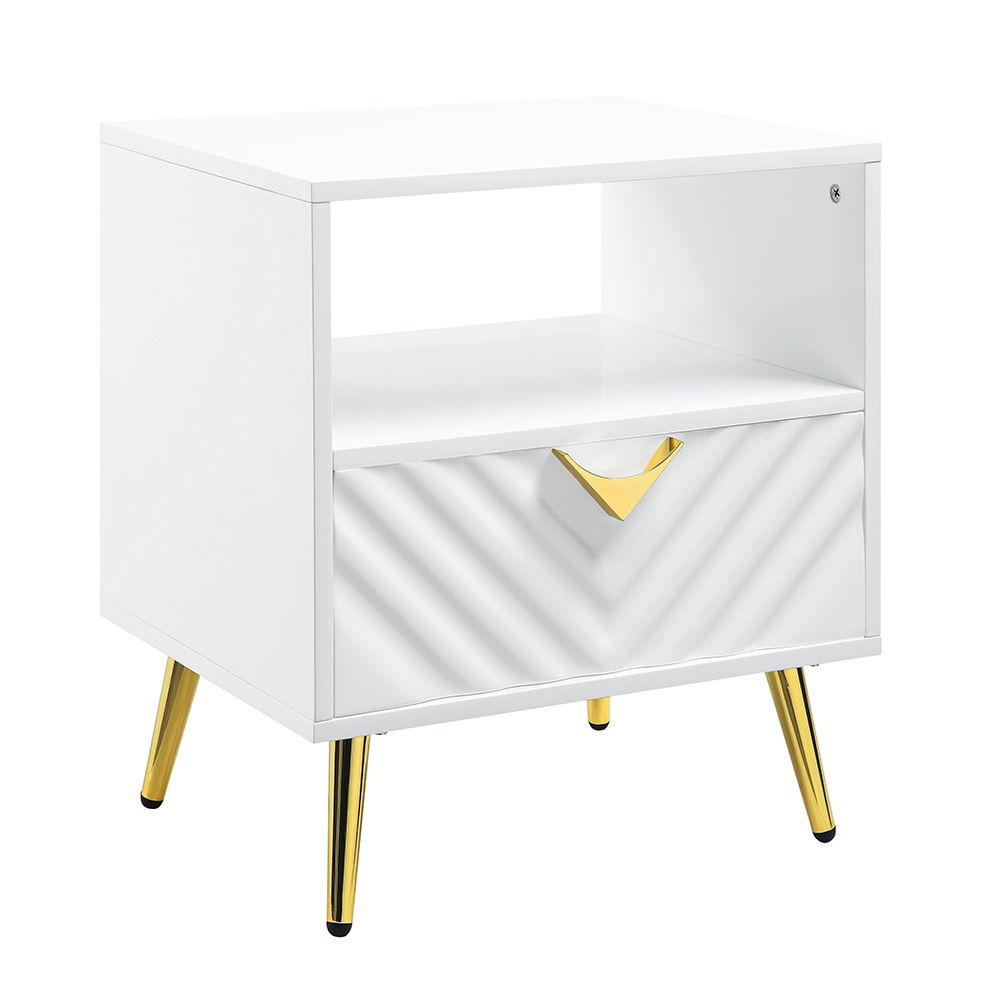 Gaines - End Table White