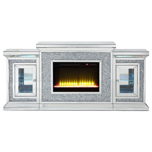 Noralie - Fireplace - Mirrored & Faux Diamonds - 39"