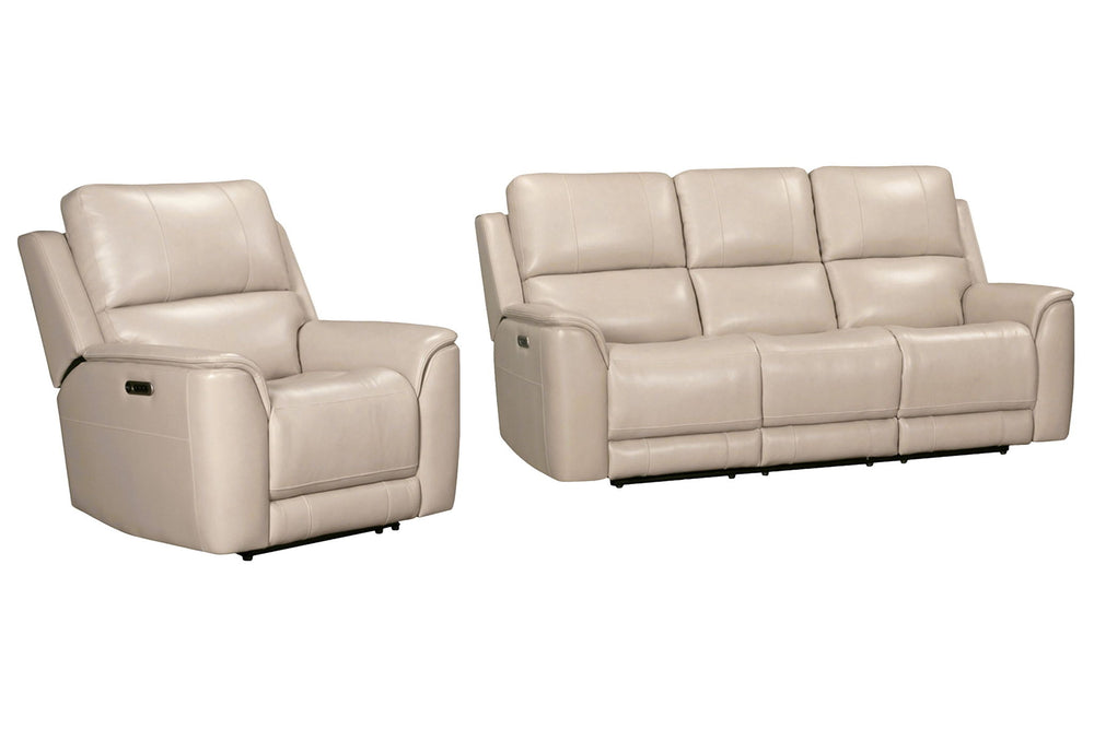 Easton - Zero Gravity Power Reclining Sofa Set Beige 3 Pc. Sofa, 2 Recliners