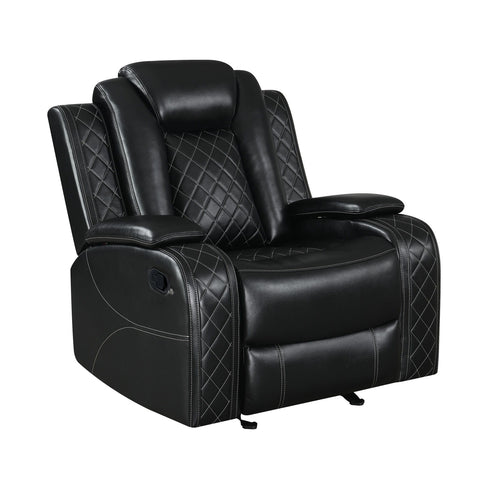 Orion II - Glider Recliner Black Manual Reclining