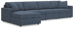 Modmax - Ink - Sectional Blue 4 Pc. Sectional With Laf Corner Chaise