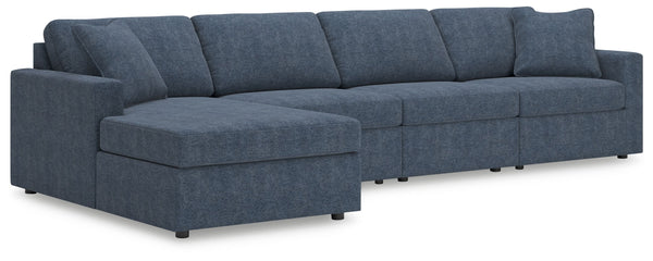 Modmax - Ink - Sectional Blue 4 Pc. Sectional With Laf Corner Chaise