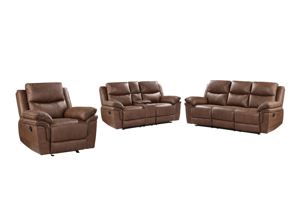 Ryland - Reclining Sofa Set Light Brown 2 Pc. Reclining Sofa, Loveseat