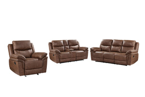 Ryland - Reclining Sofa Set Light Brown 3 Pc. Reclining Sofa, Loveseat, Recliner