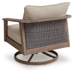 Harmony Headlands - Swivel Lounge With Cushion - Natural / Gray