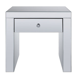 Noralie - 24" Square End Table - Mirrored & Faux Diamonds