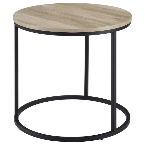 Lainey - Round Faux Marble Side End Table