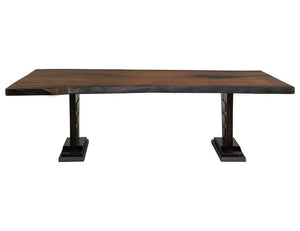 Forge - Rectangular Dining Table (Live Edge) - Brown