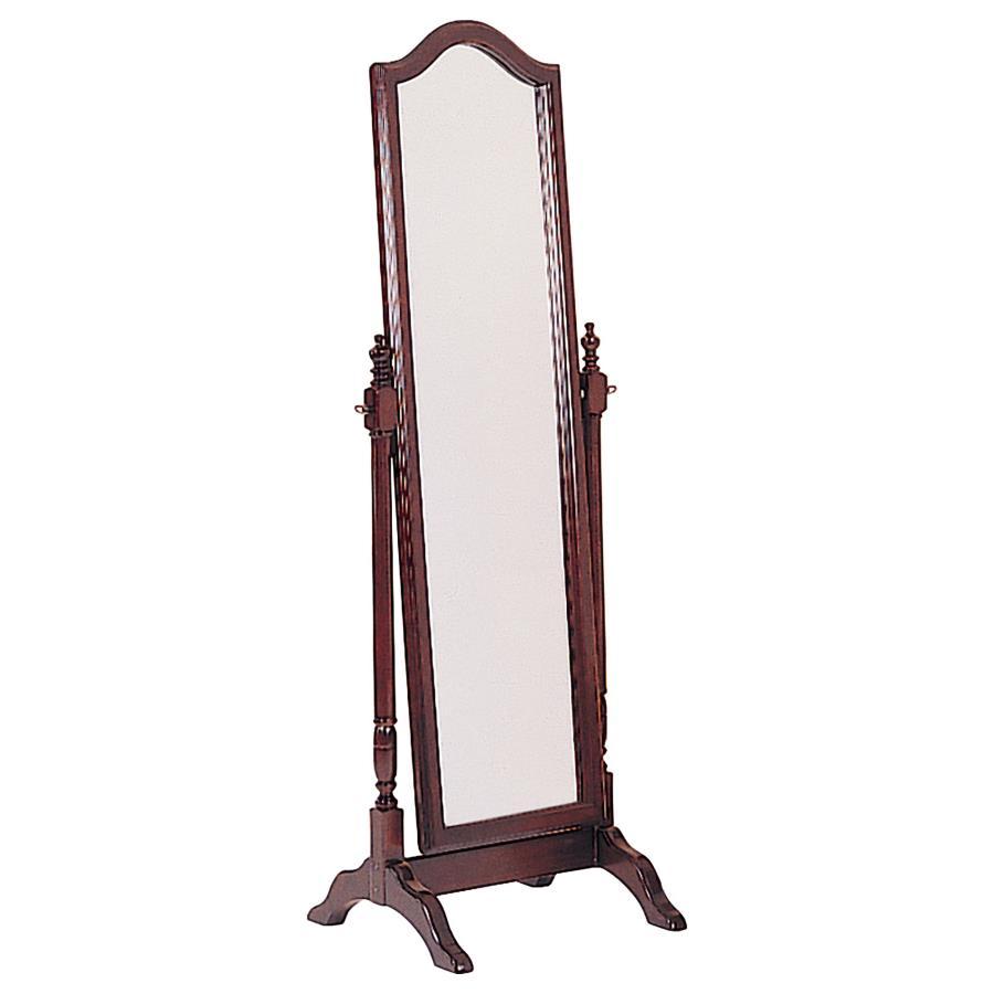 Cabot - Wood Adjustable Length Cheval Mirror Dark Brown