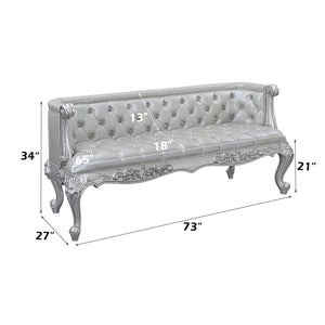 Valkyrie - Bench - Synthetic Leather & Antique Platinum